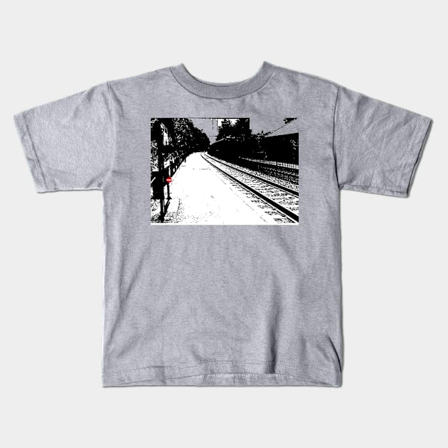 Train Station Kids T-Shirt by regiaart